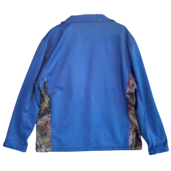 Trail Crest Jacket Mens XLarge Blue Camo Outdoors Full Zip Pockets - Picture 9 of 9
